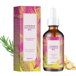 Aceite Cyperus Rotundus de 2.0 fl oz, aceite natural de Cyperus Rotundus para depilación, reduce el crecimiento no deseado del cabello, hidratante y