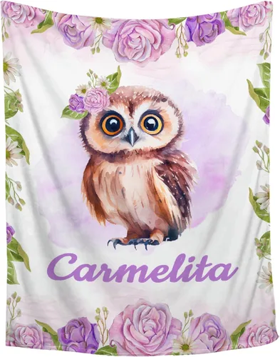 Vista 21 de Manta de bebé personalizada con ciervos florales, manta personalizada de ciervos con nombre para bebé, manta de recepción personalizada de ciervos