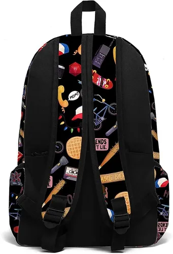 Vista 3 de RWWSSK Friends - Mochila para hombres de 17 pulgadas, bolsa de libros de gran capacidad, para adultos, viajes, senderismo, camping, mochila