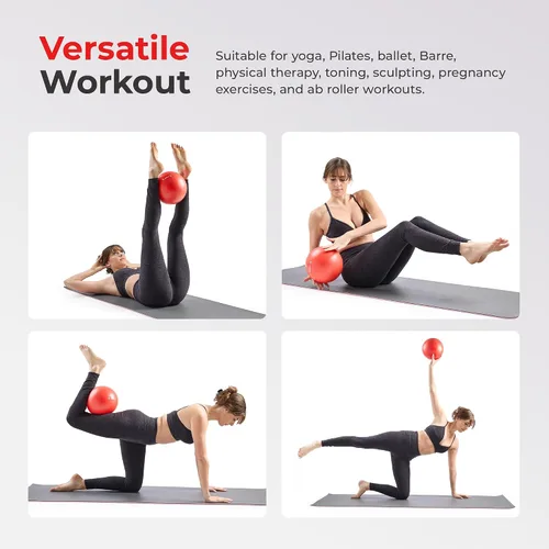 Vista 3 de Sunny Health & Fitness Pelota de ejercicio antiestallidos de alta calidad para fuerza central, yoga, pilates, barra, terapia física, equilibrio