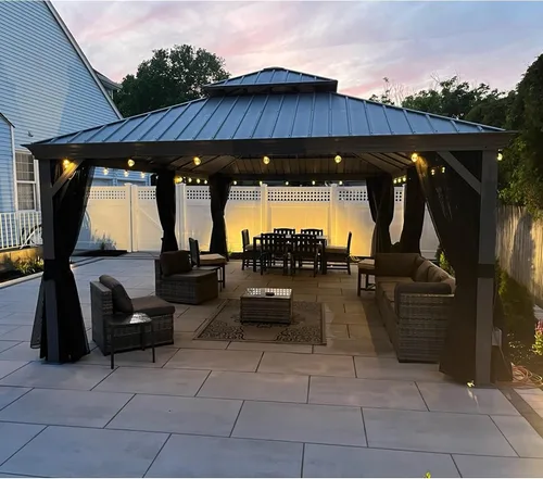 Vista 52 de PURPLE LEAF - Gazebo para exteriores de 10 x 12 pies, con sistema de drenaje