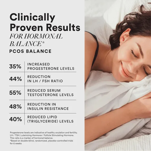 Vista 7 de Wellbeing Nutrition PCOS Supplement for Women Caronositol, Myo-inositol, Vitamins Balance Hormones, Regularize Periods, Reduce Acne & Facial