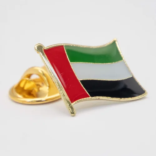 Vista 5 de A-ONE Insignia de la bandera del país de los Emiratos Árabes Unidos (EAU) + insignia de metal de la bandera nacional del Emirato de Fujairah