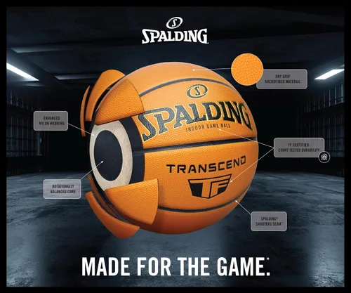 Vista 5 de Spalding TF Transcend Baloncesto, pelota de juego interior, varios colores y tamaños Naranja / Azul real