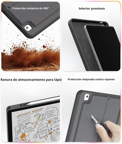 Vista 7 de Funda con teclado EIP Magnetix para iPad 10.2 7ª/8ª/9ª generación y iPad Air 10.5