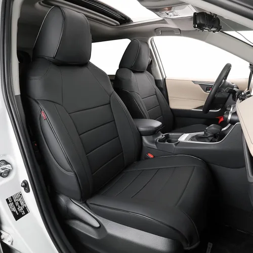 Vista 12 de EKR Rav4 Fundas de asiento de ajuste personalizado para Toyota Rav4 (híbrido) LE/XLE Premium 2026, juego completo de fundas de asiento de automóvil