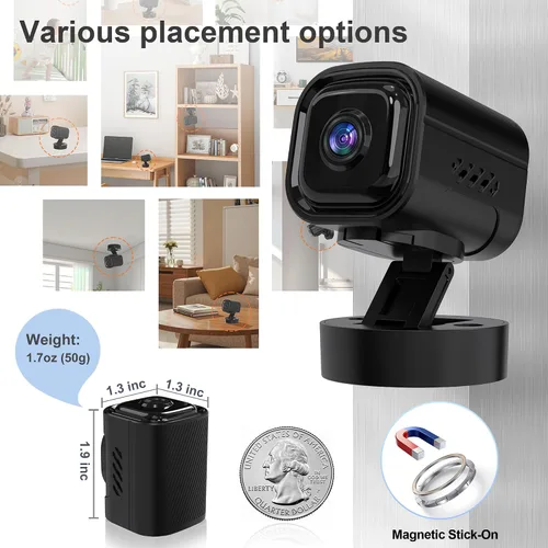 Vista 12 de Mini cámara para seguridad en el hogar,Cámara interior 2K,Cámara WiFi