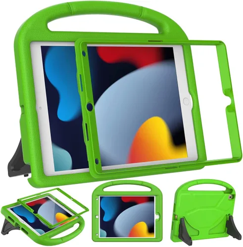 Vista 15 de SUPLIK Funda para niños para iPad de 9ª/8ª/7ª generación - 10.2 pulgadas 2021/2020/2019 Funda con protector de pantalla integrado, asa resistente a