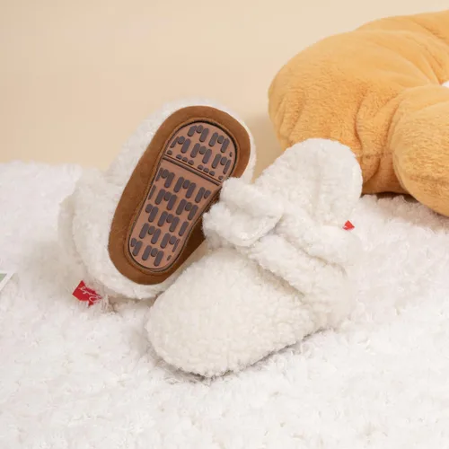 Vista 93 de Botines de forro polar para bebés, niños y niñas, pantuflas antideslizantes con agarre suave, zapatos de calcetín para recién nacidos, cuna