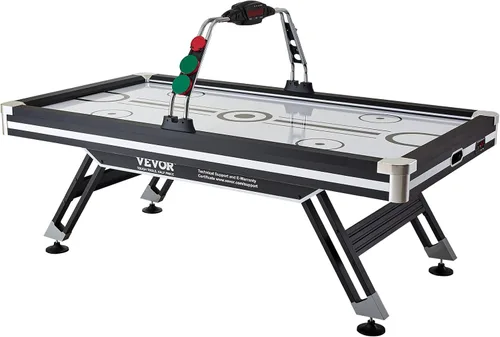 Vista 10 de VEVOR Mesas de hockey de aire de 72 y 89 pulgadas con marcador LED, mesa de juegos 3 en 1 de 88 pulgadas (hockey, billar, ping pong), incluye