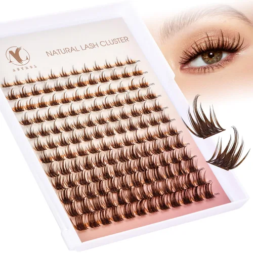 Vista 34 de ACTROL Pestañas de anime con forma de pluma, extensiones de racimo de pestañas naturales de manga individual