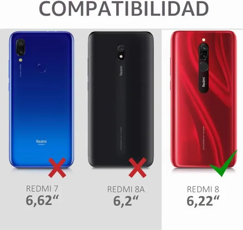 Vista 6 de kwmobile Funda compatible con Xiaomi Redmi 8 - Funda protectora delgada para teléfono TPU - Acabado mate suave - Negro mate