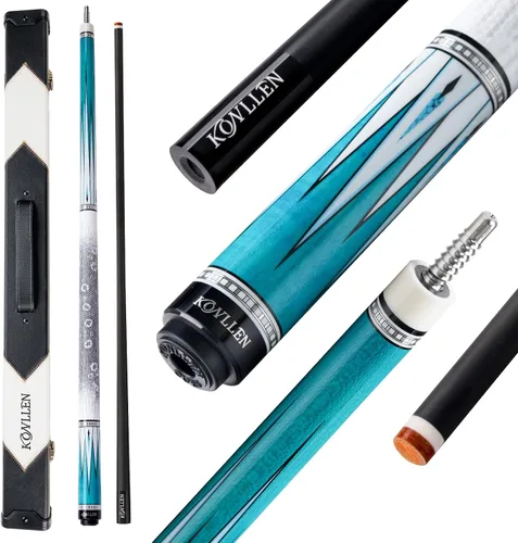 Vista 22 de KONLLEN Carbon Fiber Pool Cue 2.0 – 58" Low Deflection Performance Cue for Improved Accuracy & Consistency, 12.5mm Tip, Pro Taper