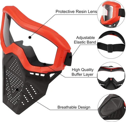 Vista 4 de Máscara táctica compatible con Nerf Rival, Apolo, Zeus, Khaos, Atlas, Artemis Blasters Rival Mask (2)