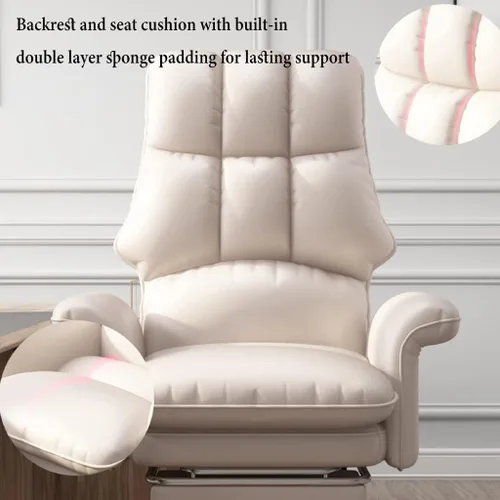 Vista 5 de Silla de oficina en casa, sillas ergonómicas de tareas con brazos, silla de escritorio con soporte lumbar ajustable, silla de computadora