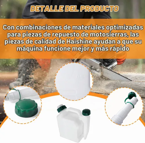 Vista 5 de Tanque de botella de mezcla de combustible de motor de 2 tiempos, contenedor de mezcla de combustible de 2 tiempos de 1.0 L, recipiente de mezcla