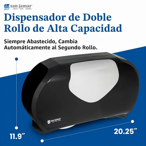 Vista 4 de San Jamar R4070BKSS Twin 9" JBT, aspecto negro/inoxidable