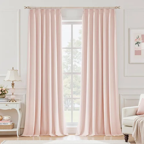 Vista 12 de UHITECH Cortinas plisadas pequeñas de 35 pulgadas de largo, cortinas opacas cortas para ventanas de sótano, aislamiento térmico, cortinas opacas