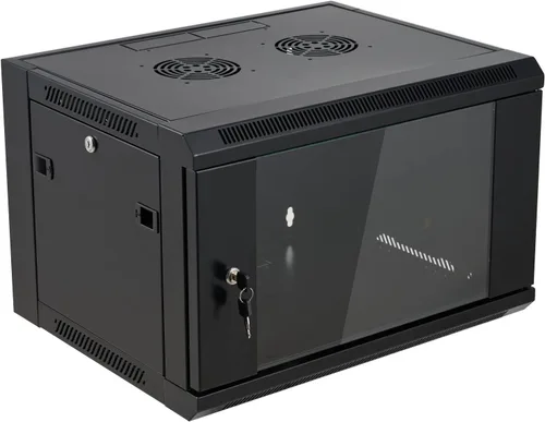 Vista 8 de Gabinete de servidor de montaje en pared de 12U Gabinete de red Rack Enclosure Puerta