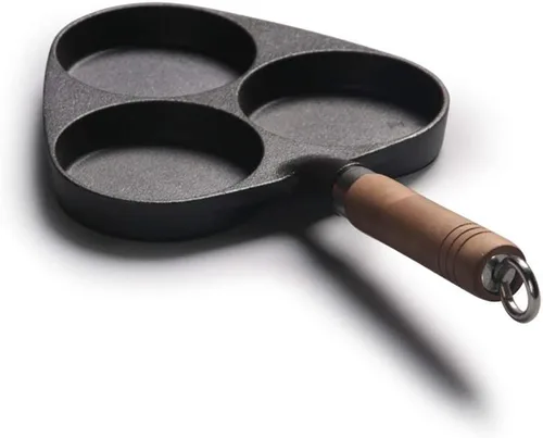 Vista 2 de Sartenes para tortilla de 3 tazas de huevo, sartén de hierro fundido para huevos