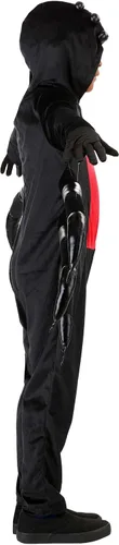 Vista 7 de Kids Black Spider Costume, Arachnids Suit With Built-In Legs, Play Pretend Outfits For Children
