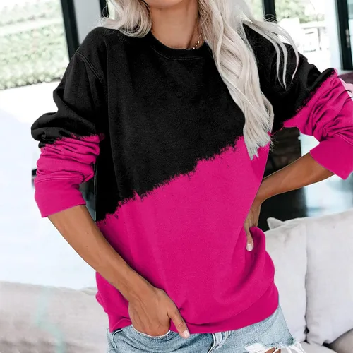 Vista 2 de LCMTWX Sudaderas de gran tamaño para mujer, de manga larga, lindas, holgadas, suaves, de manga larga