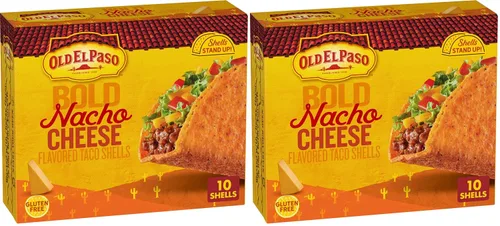 Vista 13 de Old El Paso Stand 'N Stuff Bold Nacho Cheese - Conchas de taco con sabor a queso de nacho, 10 unidades (paquete de 6)