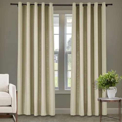 Vista 30 de Frelement Cortinas de lino de lino de bronce con ojales para interiores, tratamiento de ventanas para sala de estar, dormitorio, habitación