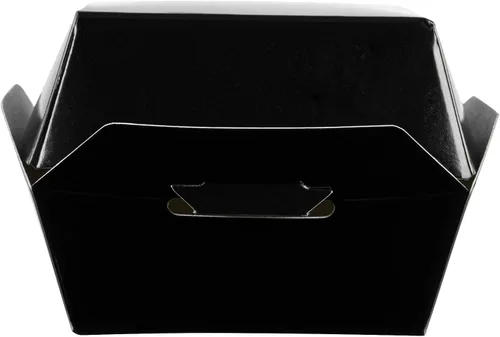 Vista 13 de Restaurantware Mini cajas de hamburguesas de 2.5 x 2.5 x 2 pulgadas, 100 recipientes de alimentos con tapa con bisagras, cajas desechables de papel