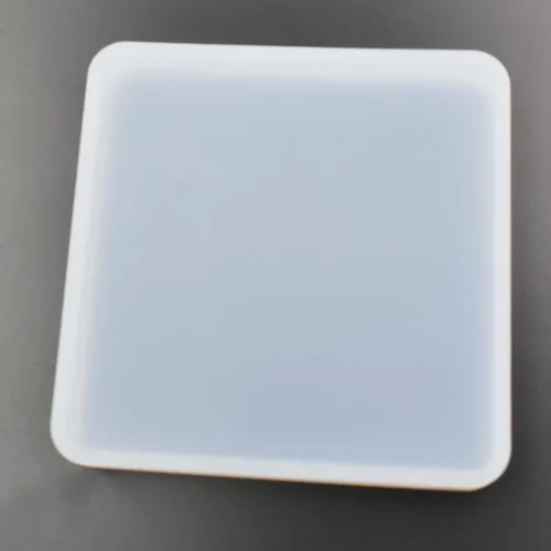 Vista 4 de Molde epoxi de forma cuadrada, 5 piezas, molde de silicona de base cuadrada, tamaño más grande de 5 pulgadas