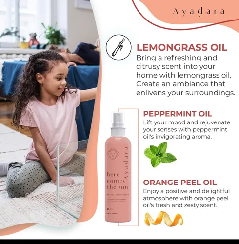 Vista 6 de Ayadara Spray natural para habitación, 4 onzas, aromaterapia para habitación, espray de fragancia y desodorante de lino para el hogar, ambientador