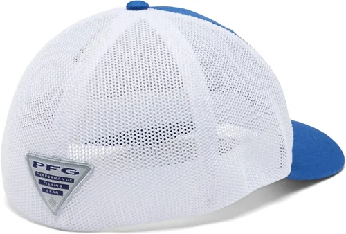 Vista 7 de Columbia PFG - Gorra con malla, color Mountain Blue, con aplique bandera de EE. UU., talla S y M