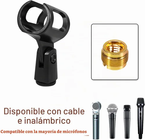 Vista 4 de Paquete de 4 clips de goma ajustables para micrófono, 1.142-1.260