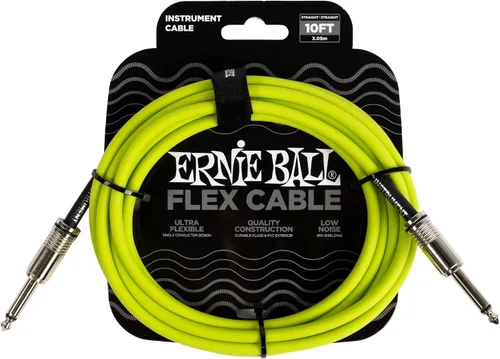 Vista 13 de Ernie Ball - Cable de instrumento flex recto/recto 10 pies - Negro (P06434)