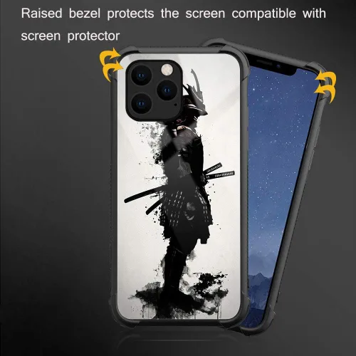 Vista 3 de CARLOCA Funda compatible con iPhone 11, funda japonesa Samurai iPhone 11 para niñas, diseño gráfico, a prueba de golpes, antiarañazos, protección