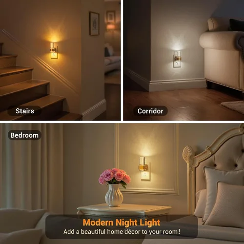 Vista 14 de JandCase Motion Sensor Night Light, Bubble Night Lights Plug into Wall