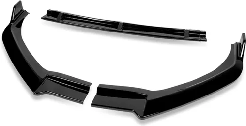 Vista 2 de DNA MOTORING Borde de parachoques delantero estilo MP compatible con 18-20 Sienna, negro brillante, 2-PU-533-PBK