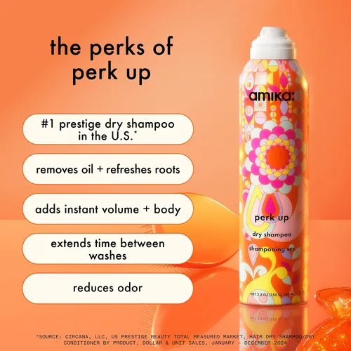 Vista 2 de amika Perk Up - Champú seco sin talco, 7.3 onzas
