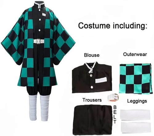 Vista 5 de Cosplay Costume For Kids Corps Style Kimono Outfit Set Costume