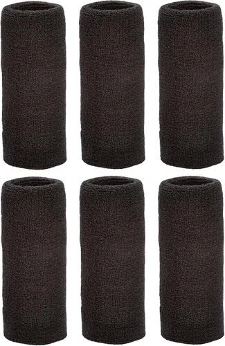 Vista 2 de Unique Sports Muñequeras de toalla de muñeca de 6 pulgadas de largo (paquete de 6)