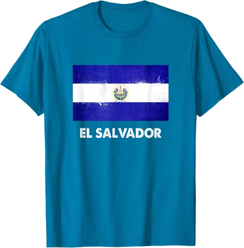 Vista 8 de Camiseta de la bandera de El Salvador Camiseta salvadoreña