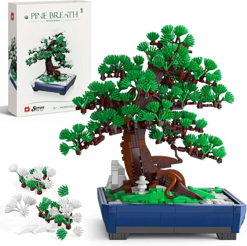 Vista 8 de Wise Block - Juego de construcción de árbol bonsái de flor de cerezo