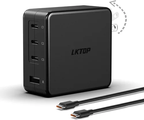 Vista 10 de LKTOP Cargador de coche Drone de 130 W para DJI/Potensic/Holy Stone/Skyrover, adaptador de corriente USB-C/USB-A de 3 puertos para DJI