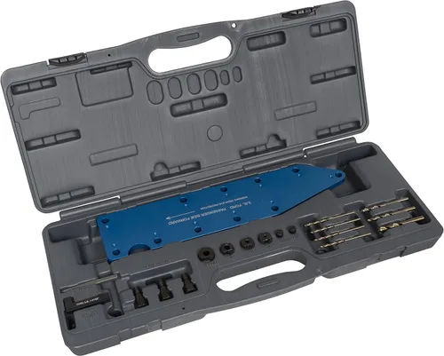 Vista 2 de Lisle 72610 - Plantilla de taladro colector para Ford 3.5L Ecoboost, color azul