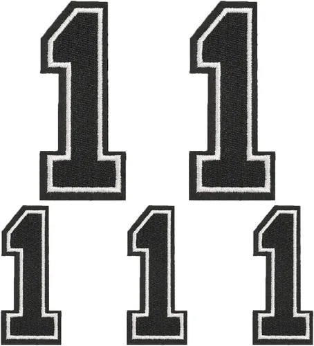 Vista 8 de Parches de letras para planchar, 5 piezas de letras individuales bordadas completas para ropa, vestido, sombrero, jeans, accesorios de bricolaje