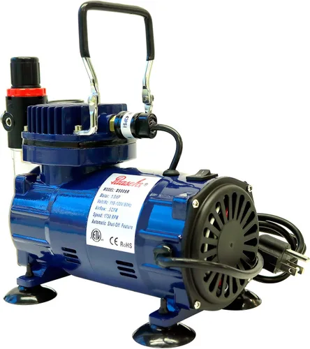 Vista 4 de Paasche Compresor D500SR de 1/5 HP con apagado automático, regulador y trampa de humedad
