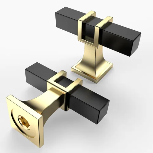 Vista 28 de Asidrama - Paquete de 10 manijas para alacena de 3 pulgadas (76mm) de color negro mate y dorado, tiradores para gabinete, accesorios para gabinete