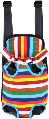 Vista 15 de Mochila ajustable para mascotas, transportador para perros, cachorros y gatos para viajes, senderismo y automóvil, transportador frontal y mochila