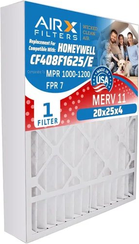 Vista 26 de AIRX FILTERS WICKED CLEAN AIR. Filtro de horno 20x25x4 MERV 11 compatible con filtro de aire Honeywell 20x25x4 F25 1 solo filtro