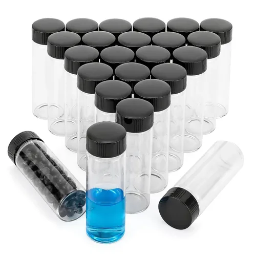 Vista 17 de 20pcs Colección de Muestra Líquida Borwn Botellas de Vidrio Frascos Tapón Tornillo Capacidad 0.1 fl oz Ámbar